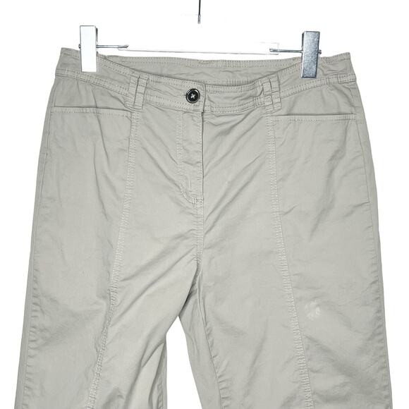 JM COLLECTION Capri Pants Straight Leg Relaxed Fit High Rise Khaki Sz 12Petite - Picture 8 of 9